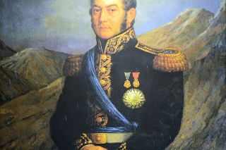 08 Jose de San Martin Painting Galeria de Patriotas del Bicentenario Hall of Bicentennial Patriots Casa Rosado Plaza de Mayo Buenos Aires